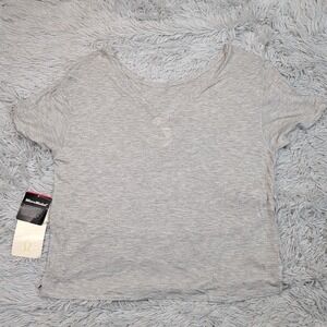 Lululemon Shirt Womens L Gray Girlfriend‎ Tee Athletic Stretch Active Wear New